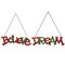 Northlight 9.5" Red and Green Hanging "Believe' and "Dream" Christmas Wall Decoration 9.5"